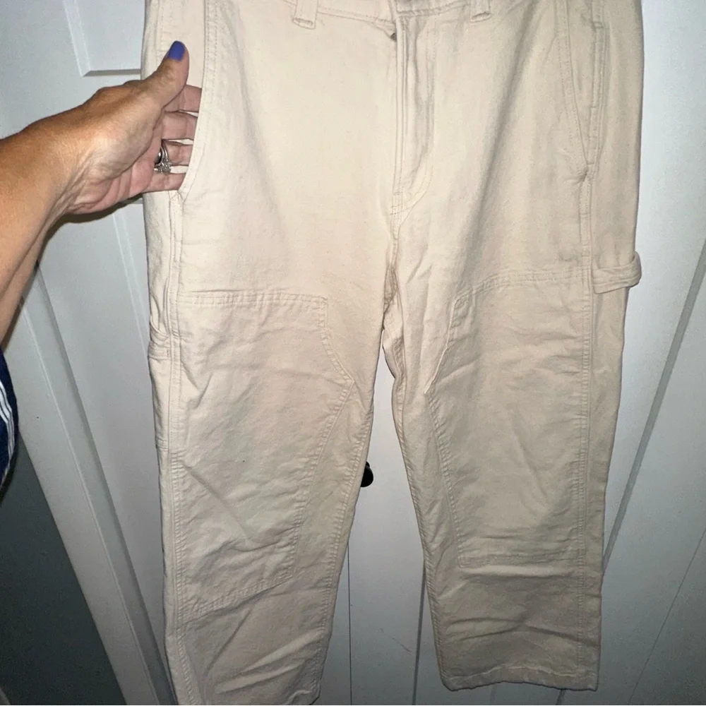 Abercrombie & Fitch Cream Cargo Pants - Picture 3 of 5